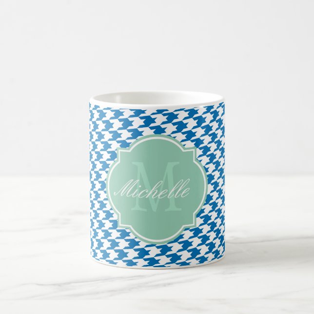 Caneca De Café Mug Azul Dazzling Monograma (Centro)