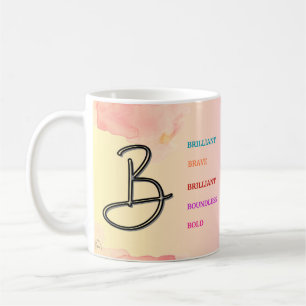 Caneca De Café Mug "B" inicial (11oz)