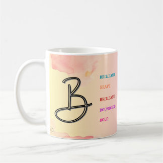 Caneca De Café Mug "B" inicial (11oz)