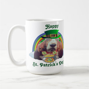 Caneca De Café Mug Baby Basset Hound Happy Rua, Dia de Patrick
