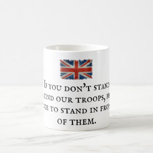 Caneca De Café Mug - bandeira do Union Jack com slogan Patriótico