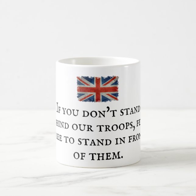 Caneca De Café Mug - bandeira do Union Jack com slogan Patriótico (Centro)