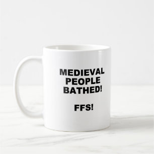 Caneca De Café Mug Bathing Medieval