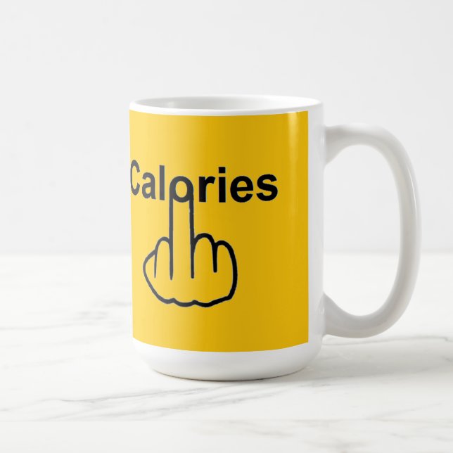 Caneca De Café Mug Bird Flipping Calories (Direita)