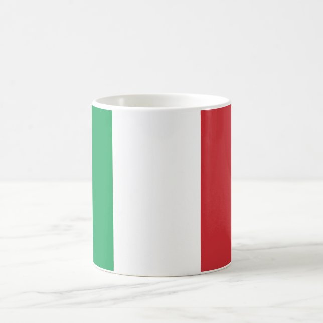 Caneca De Café Mug blanc drapeau italien de face. (Centro)