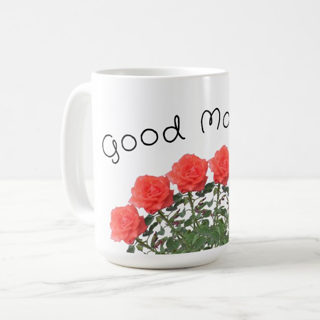 Caneca De Café Mug - Bouquet of Pink Roses (Frente Esquerda)
