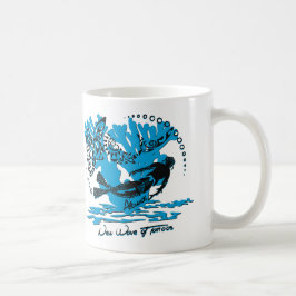 Caneca De Café Mug branco mergulhador tubarão