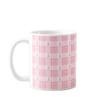Mug Breast Cancer Awareness Plaid, Pink Ribbon