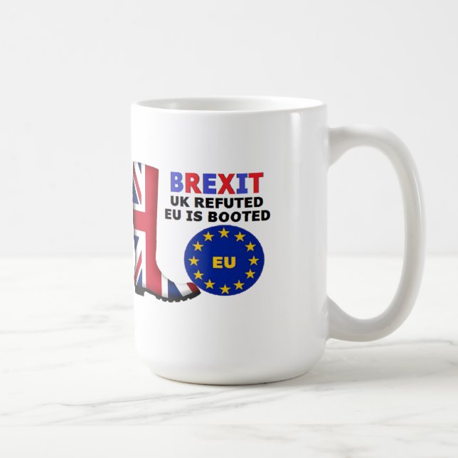Caneca De Café Mug British Brexit UK Refúgios UE é enraizada (Direita)