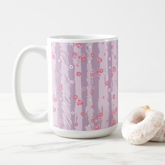 Caneca De Café Mug – Butterfly Garden (Com Donut)