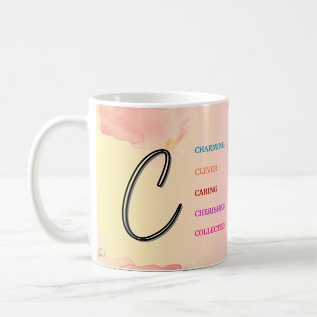 Caneca De Café Mug "C" inicial (11oz) (Esquerda)