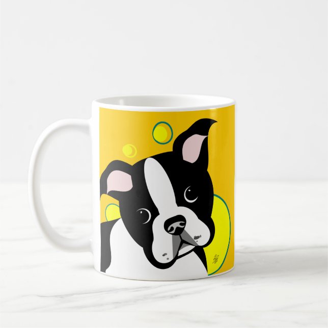 Caneca De Café Mug Café de Boston Terrier (Esquerda)