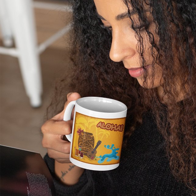 Caneca De Café Mug Café de Vacinação Havaiana Aloha (Criador carregado)