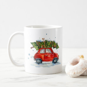 Caneca De Café Mug - Carro de Natal