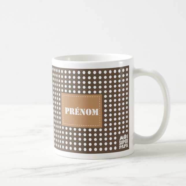 Caneca De Café Mug castanho personalizar - mim Super Papá (Direita)