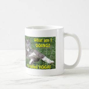 Caneca De Café Mug Cat Yoga