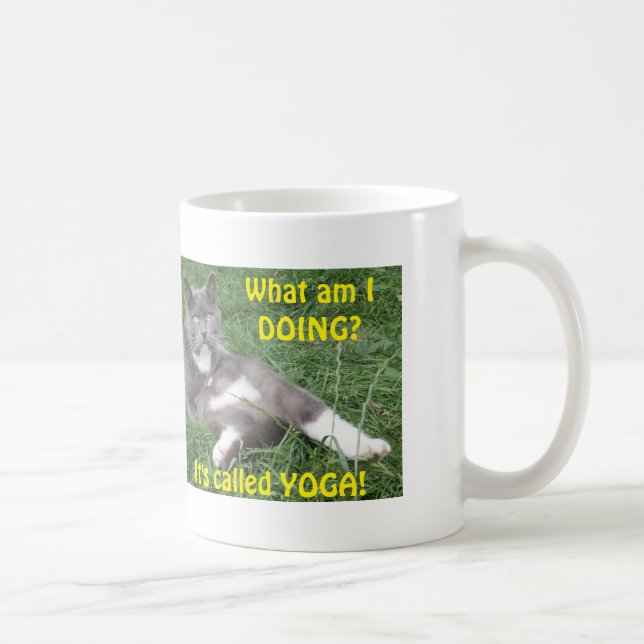 Caneca De Café Mug Cat Yoga (Direita)