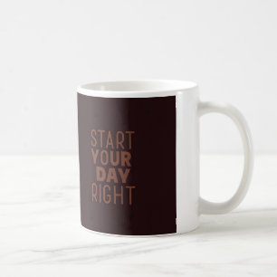 Caneca De Café Mug cerâmico "Comece o Dia Certo" - Inspirador e