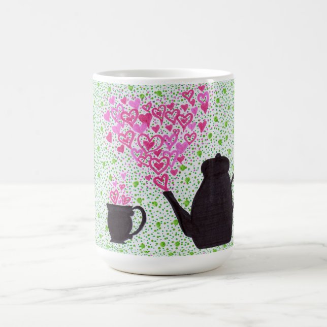 Caneca De Café Mug - Chá e Corações (Centro)