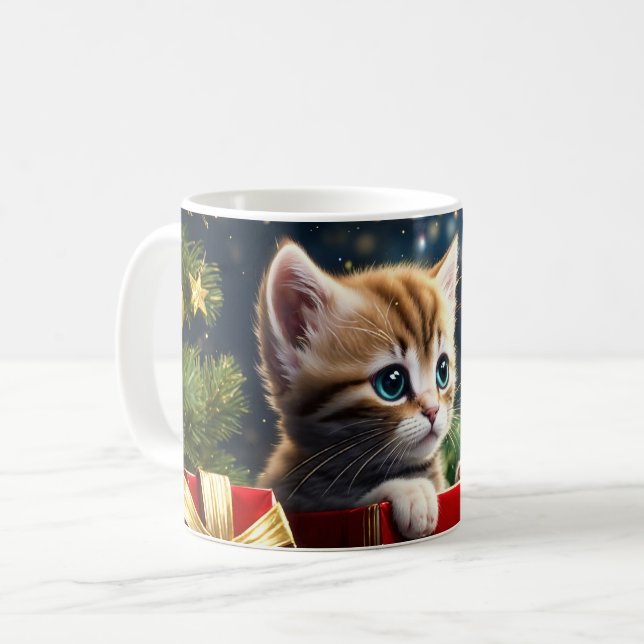 Caneca De Café Mug CHATS DE NOEL 02 (Frente Esquerda)