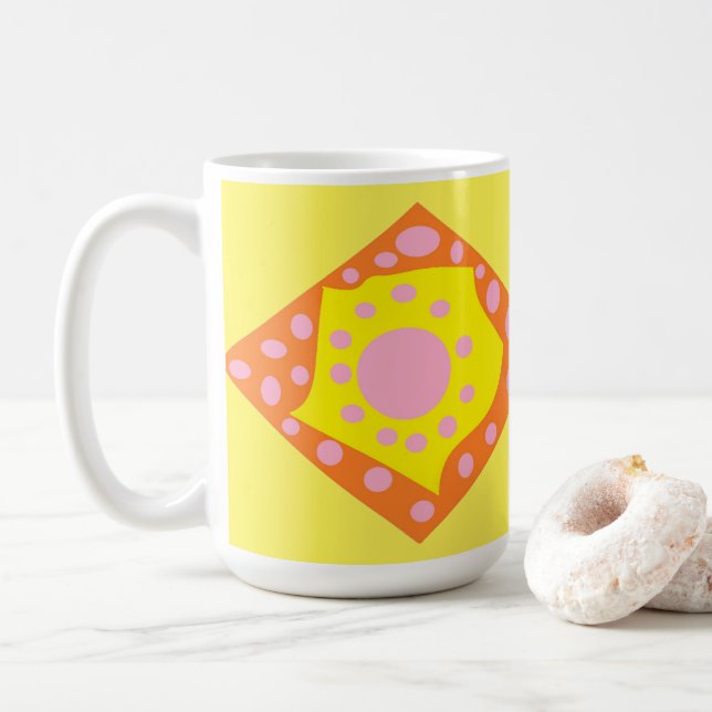 Caneca De Café Mug: Círculos de Abstrato da Vida (Com Donut)