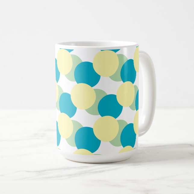 Caneca De Café Mug - Círculos De Pastel Sobrepostos (Frente Esquerda)