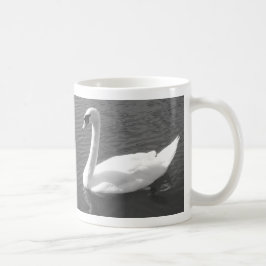 Caneca De Café Mug - Cisne a preto e branco