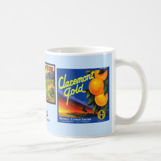 Caneca De Café Mug - Claremont CA - Fruit Crate Labels