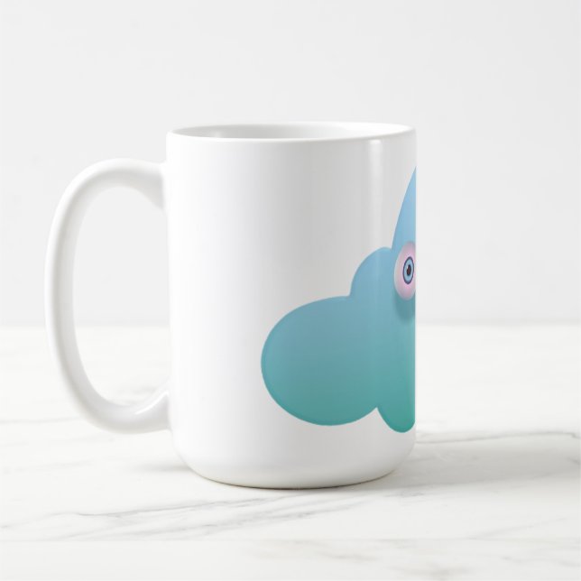 Caneca De Café Mug Clássico Cute Cloudy (Esquerda)
