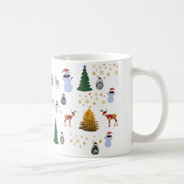 Caneca De Café Mug Clássico de Férias de inverno (Direita)