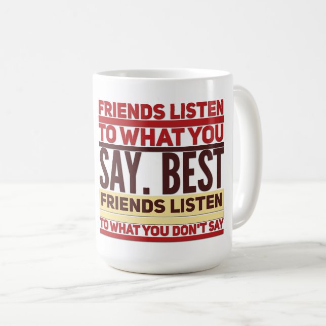 Caneca De Café Mug Clássico dos Melhores Amigos (Frente Esquerda)