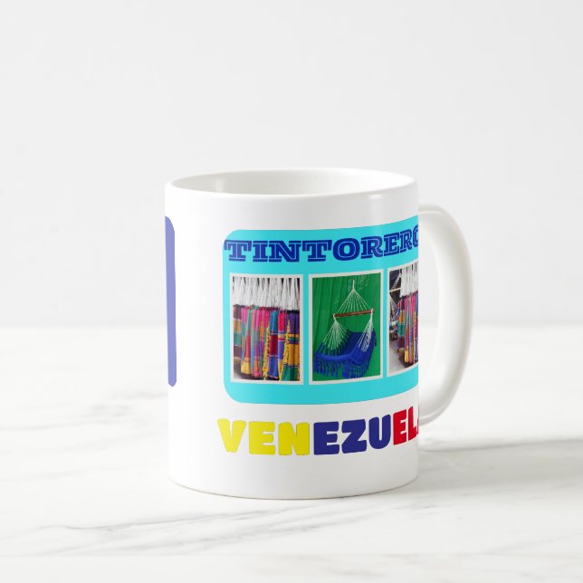 Caneca De Café Mug Coffee mug Eu amo Venezuela, personalizável (Frente Esquerda)