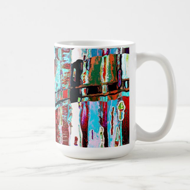 Caneca De Café Mug – Collapse Reflection Abstract Design (Direita)