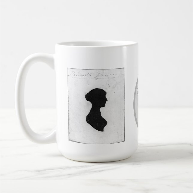 Caneca De Café Mug com a citação de Jane Austen (Esquerda)