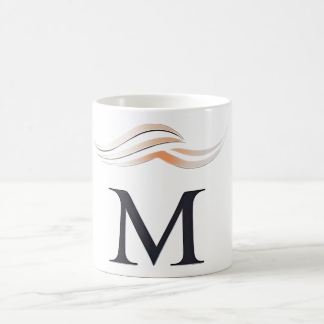 Caneca De Café Mug com a letra "M" (Centro)