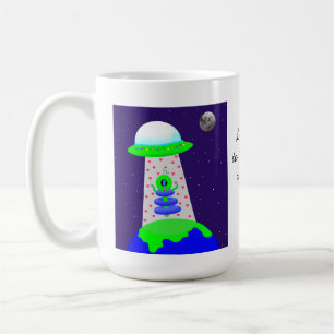 Caneca De Café Mug com alienígena "Love you to the moon" de Jo Im