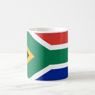 Caneca De Café Mug com bandeira da África do Sul