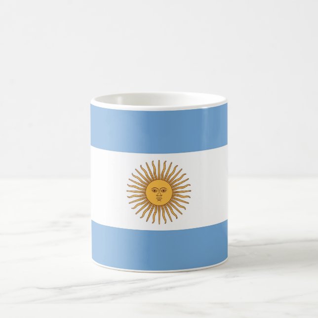 Caneca De Café Mug com bandeira da Argentina (Centro)