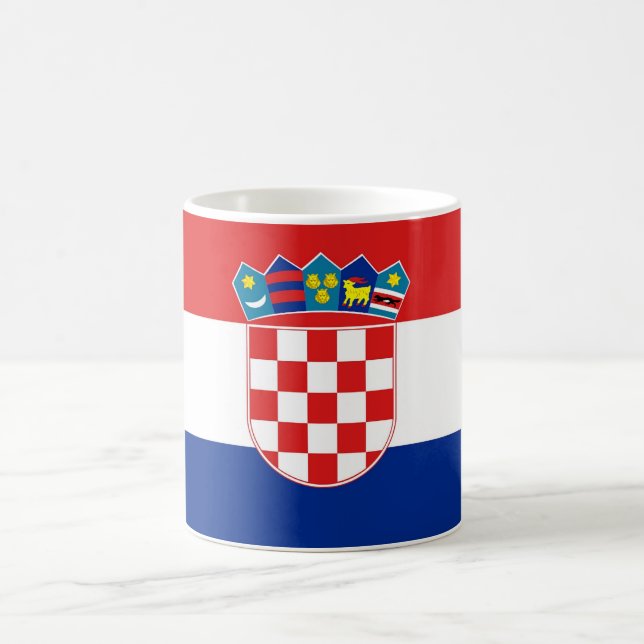 Caneca De Café Mug com bandeira da Croácia (Centro)