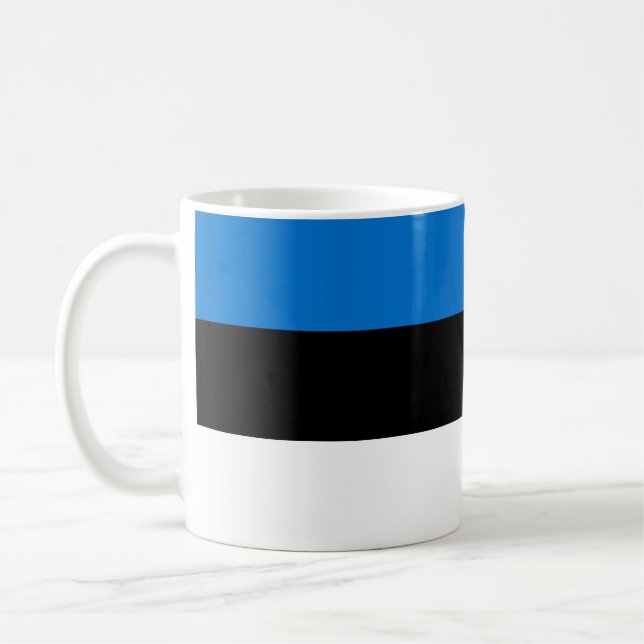 Caneca De Café Mug com bandeira da Estônia (Esquerda)