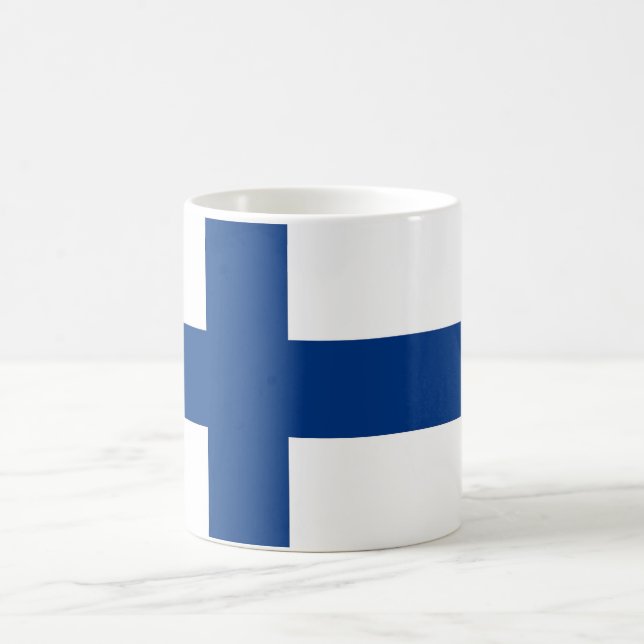 Caneca De Café Mug com bandeira da Finlândia (Centro)