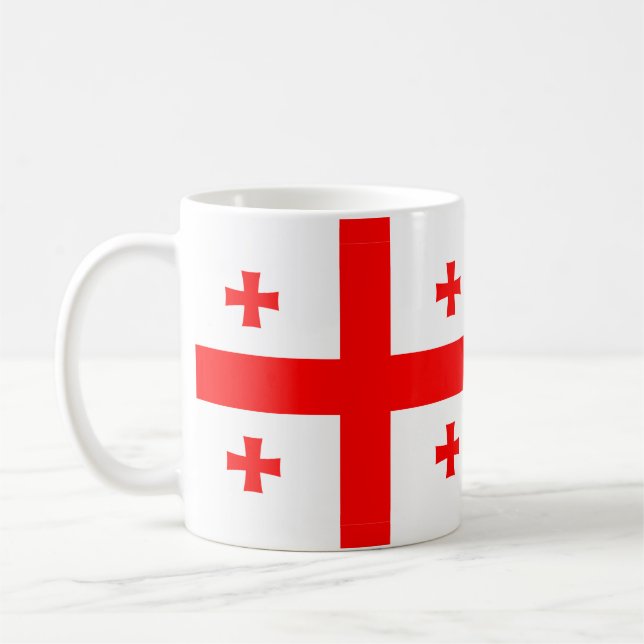 Caneca De Café Mug com bandeira da Geórgia (Esquerda)