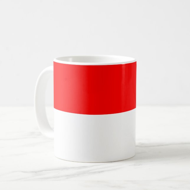 Caneca De Café Mug com bandeira da Indonésia (Frente Esquerda)
