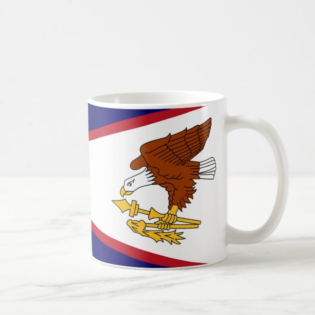 Caneca De Café Mug com bandeira da Samoa Americana - EUA (Direita)