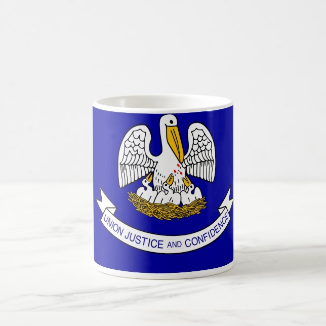 Caneca De Café Mug com Bandeira do Estado de Louisiana - EUA (Centro)