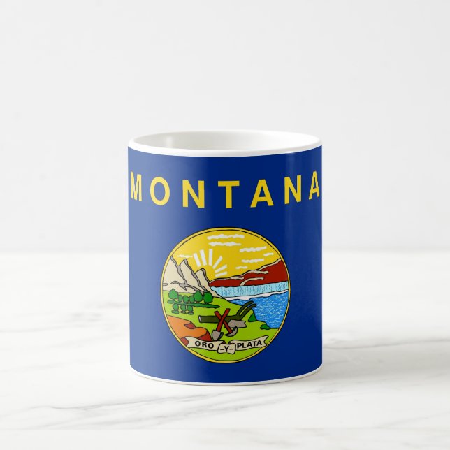 Caneca De Café Mug com bandeira do Estado de Montana - EUA (Centro)