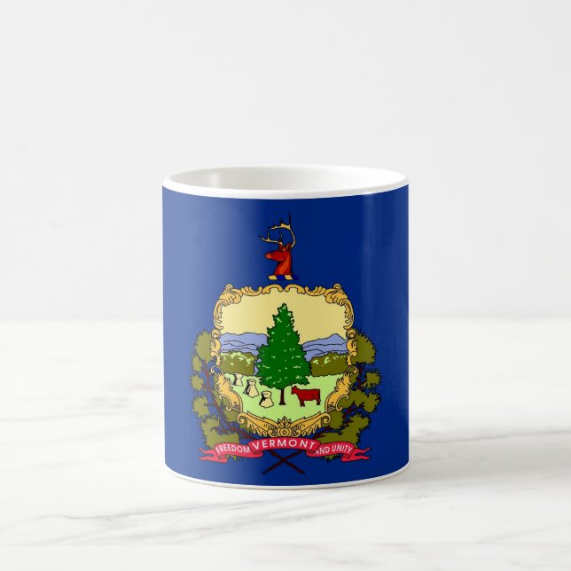 Caneca De Café Mug com bandeira do Estado de Vermont - EUA (Centro)