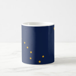 Caneca De Café Mug com bandeira do Estado do Alasca - EUA