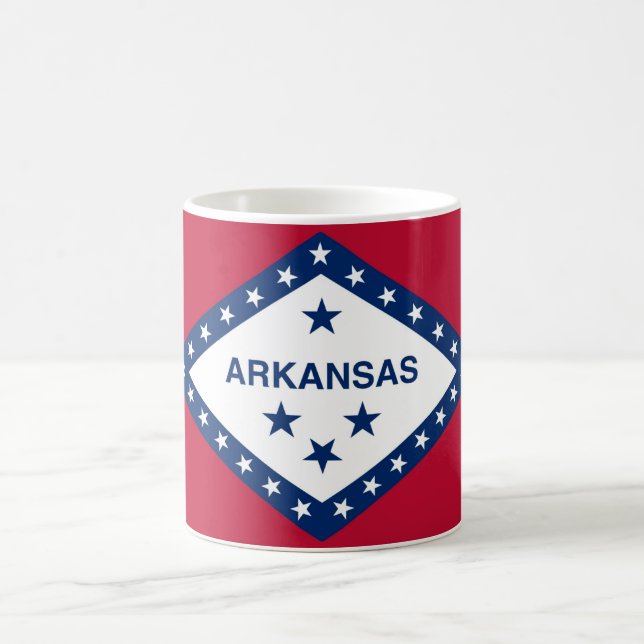 Caneca De Café Mug com bandeira do Estado do Arkansas - EUA (Centro)