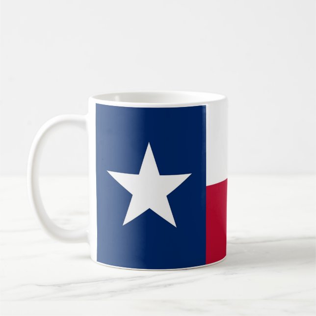 Caneca De Café Mug com Bandeira do Estado do Texas - EUA (Esquerda)